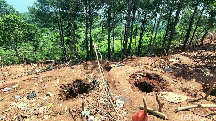 Lokasi tambang emas ilegal di Sukabumi.