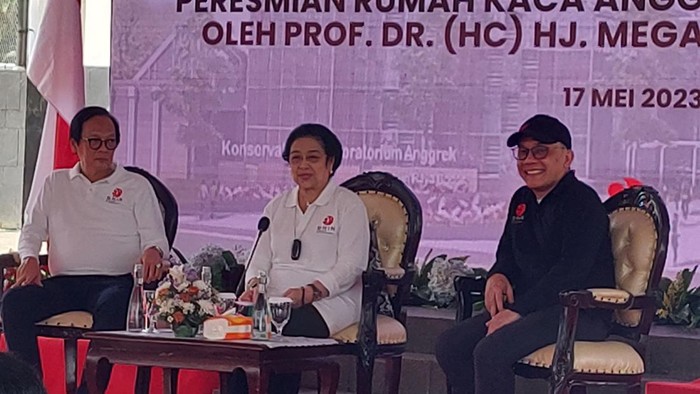 Megawati Resmikan Rumah Anggrek di Kebun Raya Bogor (M Sholihin/detikcom)