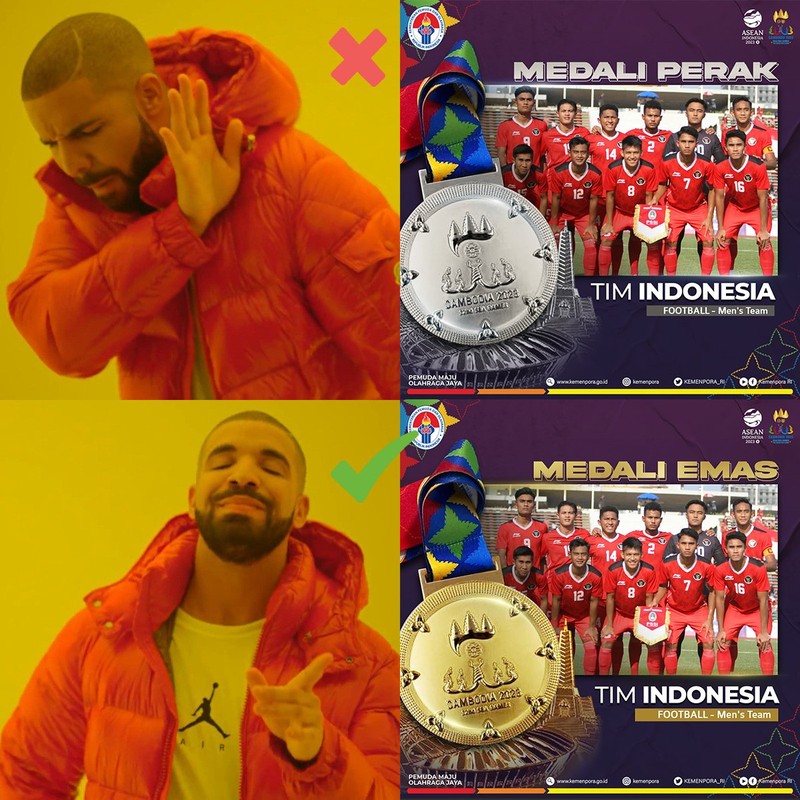 Meme Timnas Raih Emas