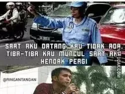 Meme Kocak Tukang Parkir, Gesitnya Bak Ninja