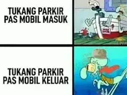 Meme Kocak Tukang Parkir, Gesitnya Bak Ninja