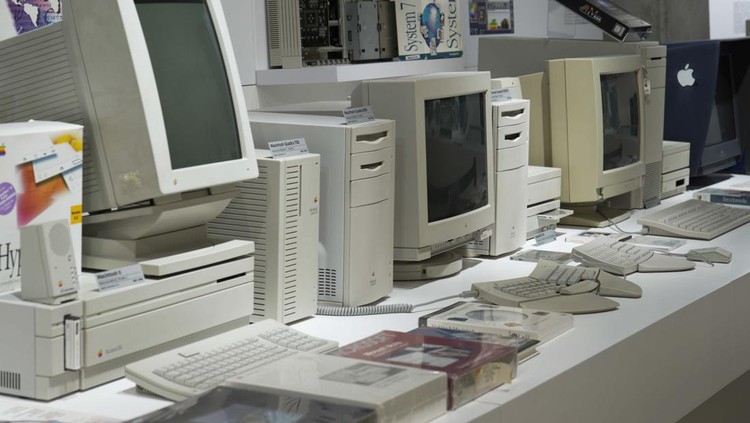 A working replica of an original Apple I computer is seen on display at the Apple Museum on 16 March, 2023 in Warsaw, Poland. Wednesday will mark the UN Wolrd Telecommunication and Information Society Day, a day on which the world highlights the advantages of telecommunication and internet technologies (ICT) and the ways to bridge the digital divide. (Photo by Jaap Arriens/NurPhoto via Getty Images)