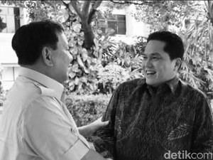 Momen Hangat Prabowo-Erick Thohir dan Survei Anyar Jelang 2024