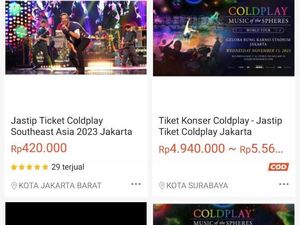 Tiket Coldplay Langsung Bertebaran di e-Commerce, Harganya Makin Mahal!