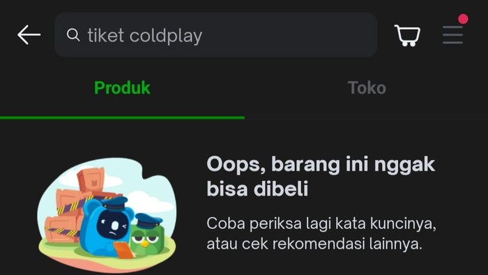Tiket Coldplay.