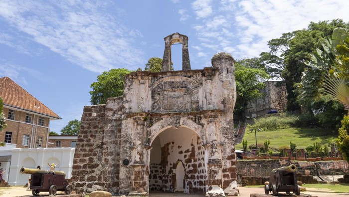 A famosa Fortress Malacca. The remaining part of the ancient fortress of melaka, Malaysia