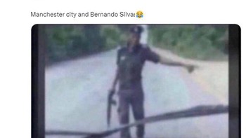 Keinginan Madrid juara UCL dihadang Manchester City dan Bernando Silva. Foto: Twitter