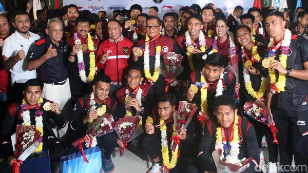 Timnas Indonesia U-22 Tiba di Tanah Air