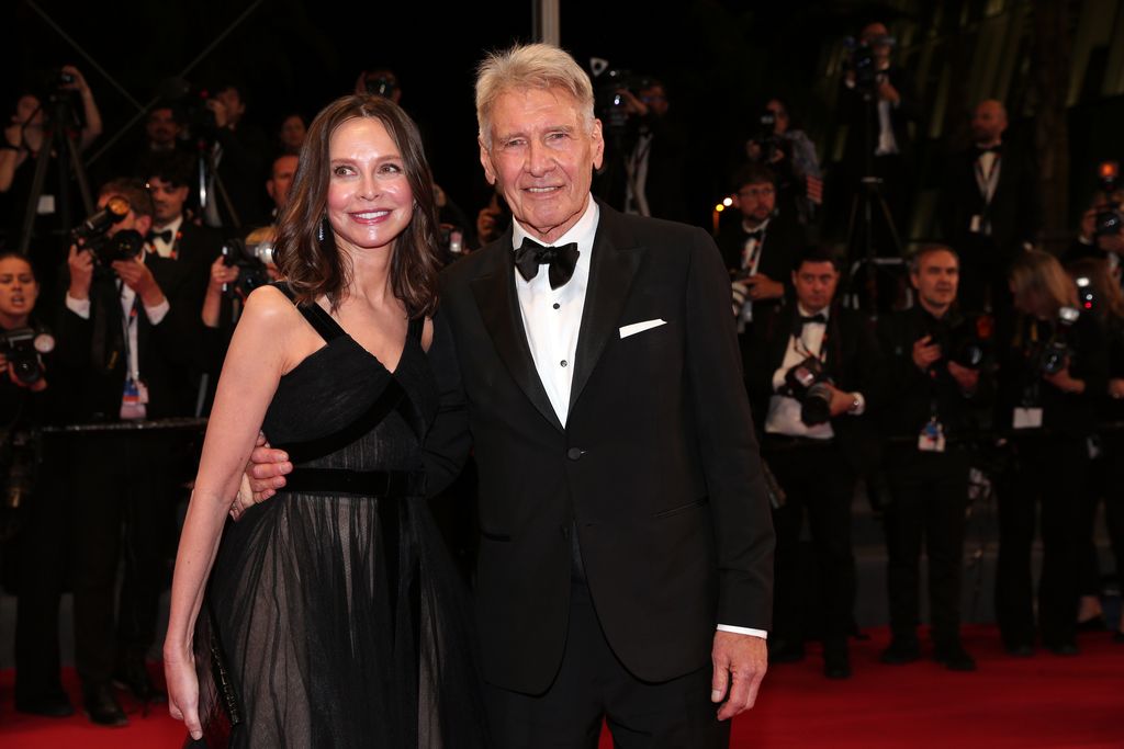 CANNES, FRANCE - MAY 18: (L-R) Calista Flockhart and Harrison Ford attend the 