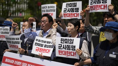 Aksi Massa Protes KTT G7 di Hiroshima Jepang