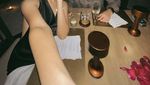 Momen Seru Anya Geraldine Saat Menikmati Wine dan Dessert