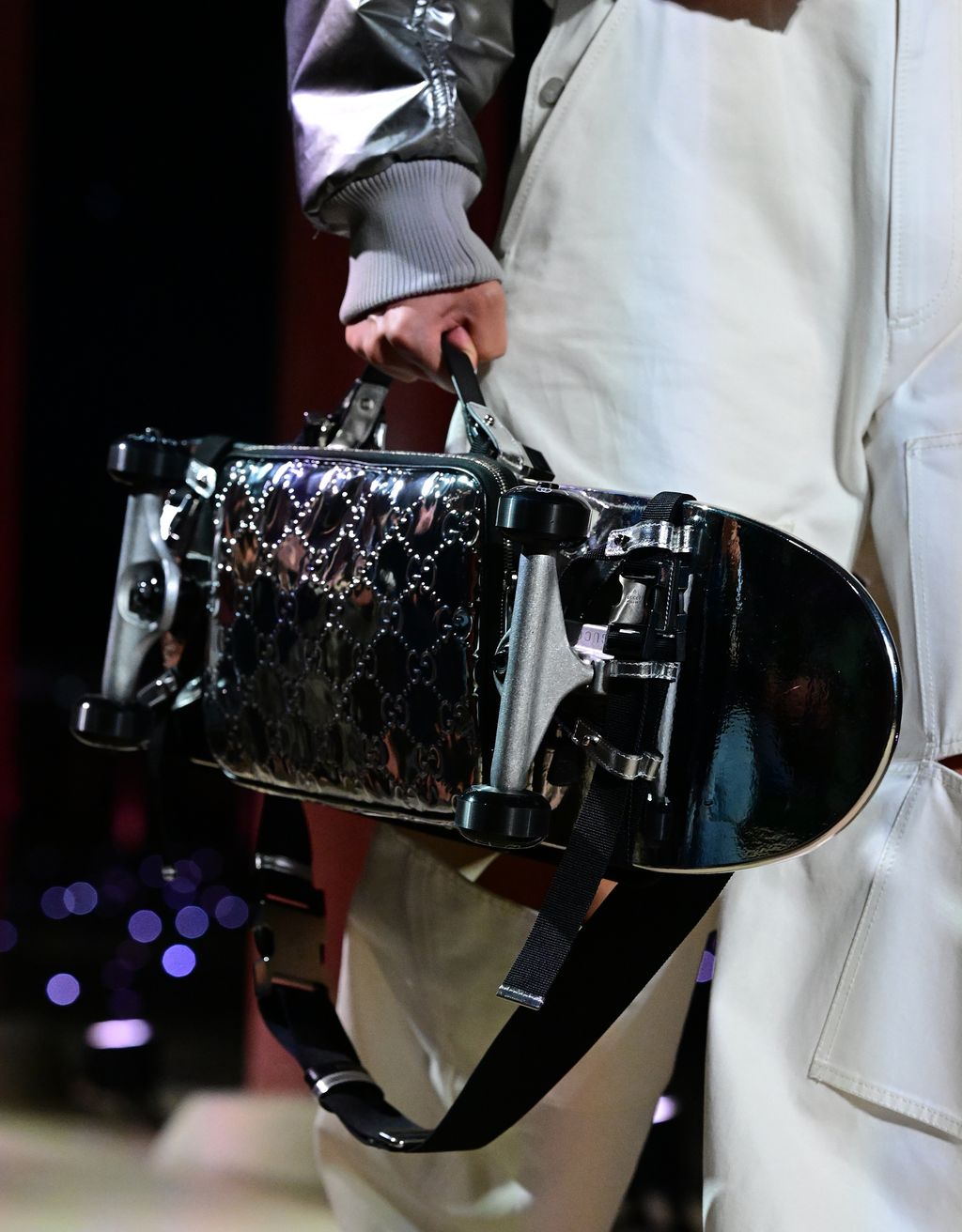 SEOUL, SOUTH KOREA - MAY 16: A model, bag detail, walks the runway during the Gucci Seoul Cruise 2024 fashion show at Gyeongbokgung Palace on May 16, 2023 in Seoul, South Korea. (Photo by Atsushi Tomura/Getty Images for Gucci)