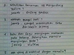 Jawaban Ulangan Bocil yang Bikin Tepok Jidat, Ada-ada Aja!