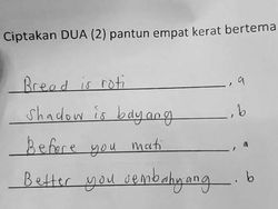 Jawaban Ulangan Bocil yang Bikin Tepok Jidat, Ada-ada Aja!
