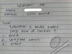 Jawaban Ulangan Bocil yang Bikin Tepok Jidat, Ada-ada Aja!