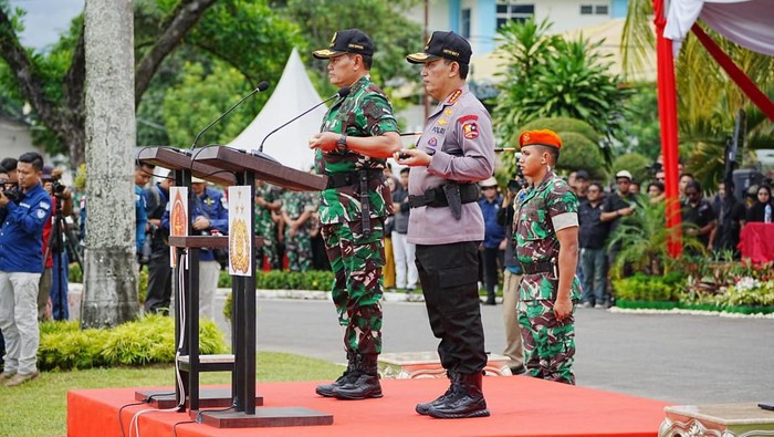 Kapolri Jenderal Listyo Sigit Prabowo dan Panglima TNI Laksamana TNI Yudo Margono