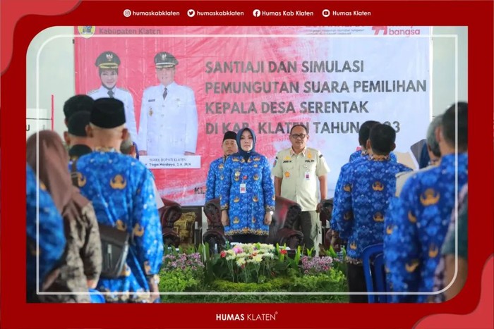 Kegiatan santiaji dan simulasi Pilkades serentak.