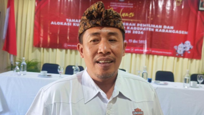 Ketua KPU Kabupaten Karangasem Ngurah Gede Maharjana. (Foto: I Wayan Selamat Juniasa/detikBali)