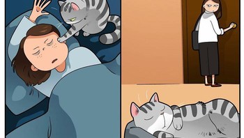 Pagi-pagi di sibuk banget gangguin tidur, giliran detikers berangkat eh dia enak-enakan tidur. Foto: (Bored Panda).