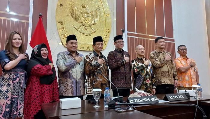 KPU usai bertemu dengan MTA (Anggi-detikcom)