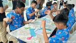 Potret Murid-murid MTs Workshop Bikin Kerajinan dari Limbah Pukat