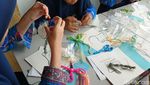 Potret Murid-murid MTs Workshop Bikin Kerajinan dari Limbah Pukat