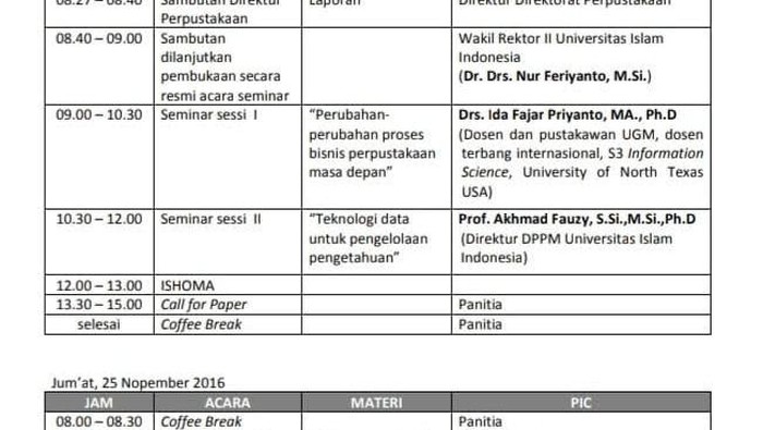 Susunan Acara
