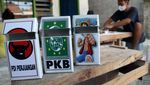 Unik, Kerajinan Kotak Rokok dari Pipa Ini Bergambar Lambang Partai