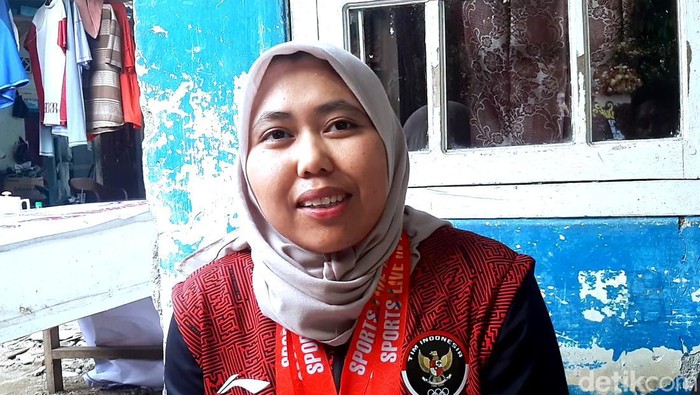Andriani atlet kriket profesional asal Karawang peraih mendali emas di SEA Games 2023 di Kamboja.