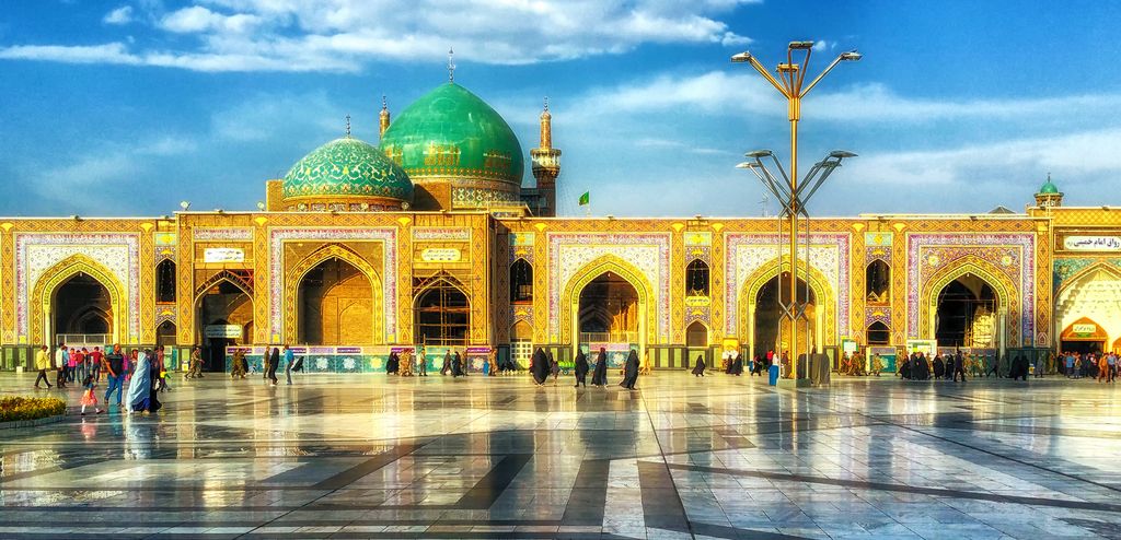 Mashhad, Iran - October 04, 2015: Holy Shrine of Imam Reza in Mashhad. The mausoleum of Imam Reza is the largest mosque in the world by dimension.