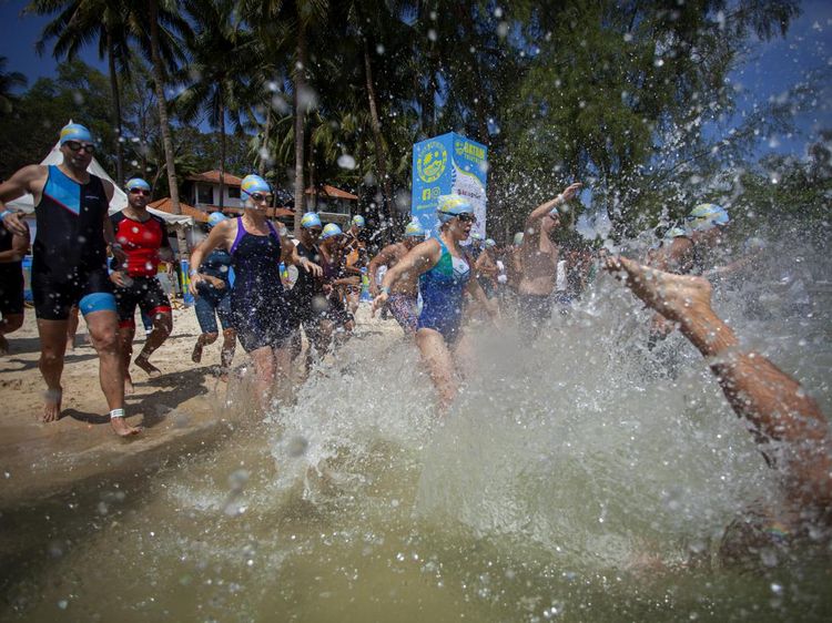 Ratusan WNA Ramaikan Batam International Triathlon 2023