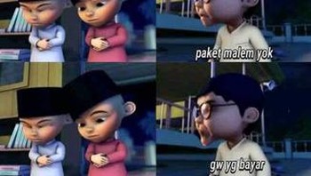 Salatnya yang khusyuk dong, Upin Ipin. Foto: via Twitter