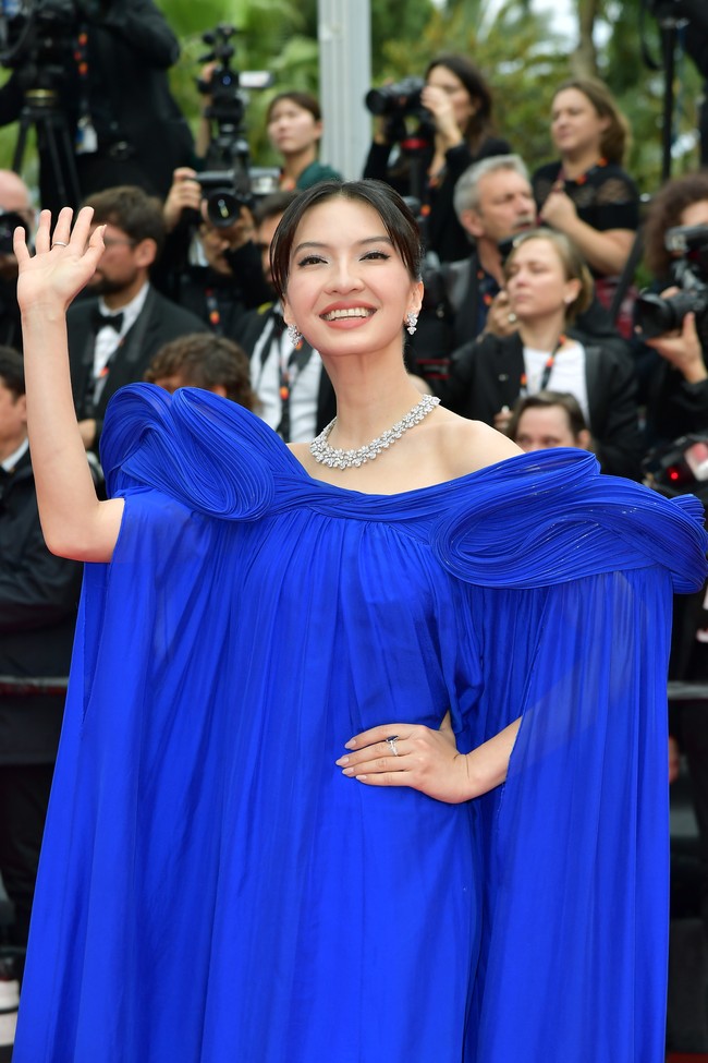 Raline Shah menjadi salah satu tamu pemutaran perdana film ‘Killers of the Flower Moon’ yang digelar dalam rangkaian Cannes Film Festival 2023, Sabtu (20/5/2023), di Palais des Festivals, Cannes, Prancis. Film yang diadaptasi dari kisah nyata itu digarap oleh sutradara kondang Martin Scorsese. (Foto: Dominique Charriau/WireImage)