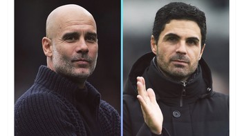 Akun resmi Liga Inggris mengucap terima kasih atas serunya persaingan Arsenal dan Manchester City musim ini. Foto: Twitter