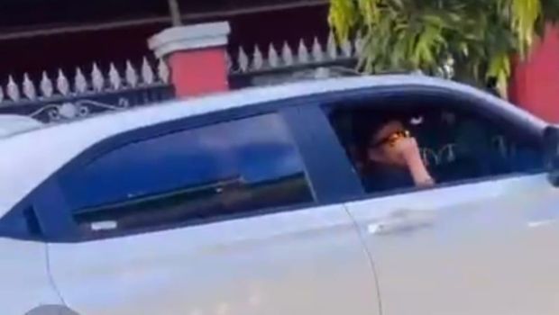Momen sebelum kecelakaan tunggal di Pinrang, Sulsel.