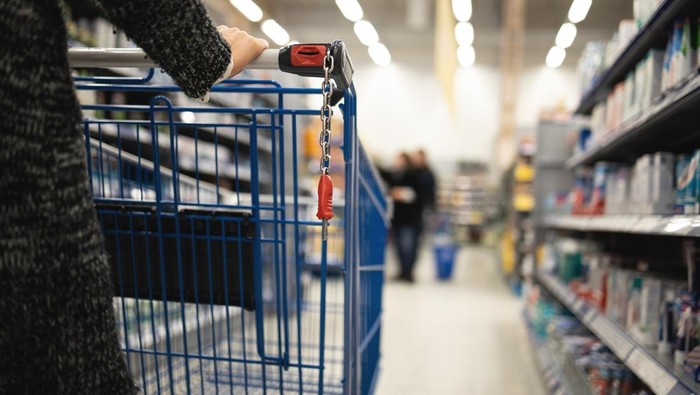 Teenager in a supermarket