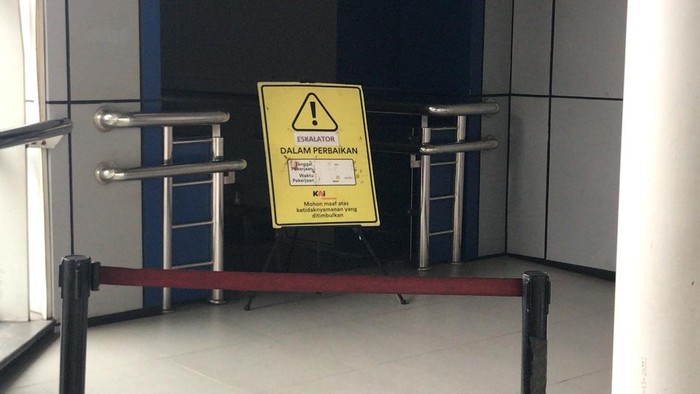 Eskalator di Stasiun Cakung mati lagi usai hidup beberapa hari lalu (Firda-detikcom)