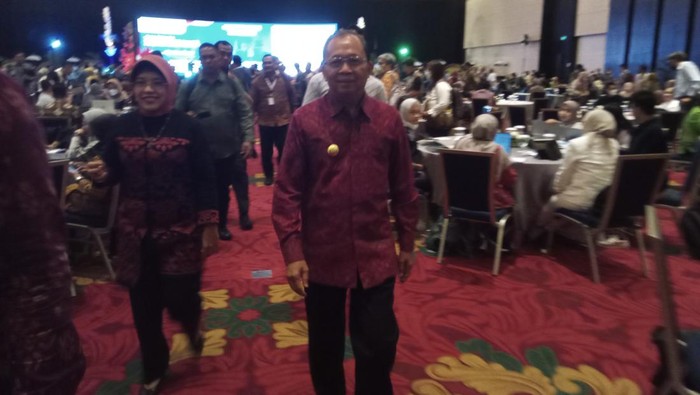 Gubernur Bali Wayan Koster setelah menghadiri Musrenbangnas RPJPN di Nusa Dua, Badung, Bali, Senin (22/5/2023).