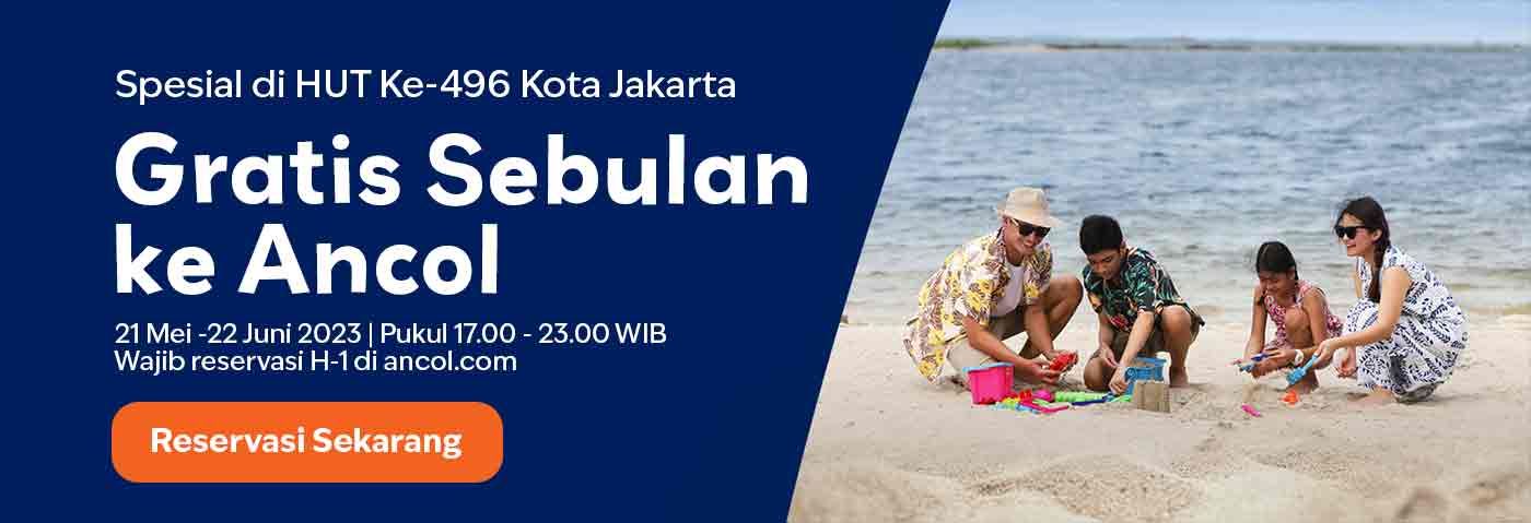Info tiket gratis masuk ke Ancol spesial HUt ke-496 Kota Jakarta tahun 2023