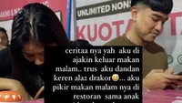 Erina juga membagikan cerita singkat soal ajakan Kaesang makan di warung kaki lima. Kaesang tampak tak malu segan makan di sana. Foto: Instagram @kaesangp @erinagudono