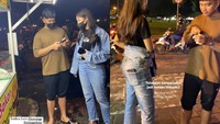 Kaesang dan Erina juga suka kulineran di pinggir jalan. Ini momennya jajan di warung kaki lima yang ada di Yogyakarta. Foto: Instagram @kaesangp @erinagudono