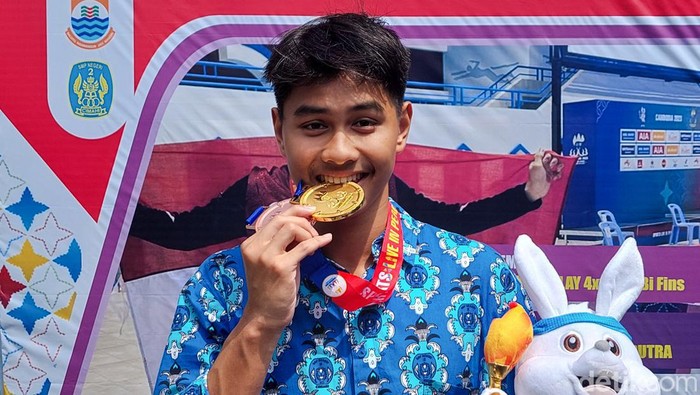Kaisar Hansel Putra Franciscus, peraih medali emas di ajang SEA Games 2023 di Kamboja.