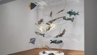 Karya seni instalasi berukuran besar ini merupakan ciptaan kolektif perupa Erub Arts asal Selat Torres, Australia.  Foto: Courtesy of Museum MACAN