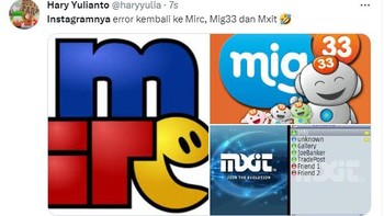 Yuk beralih ke Mirc dan Mig33. Foto: Twitter