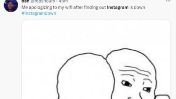 WiFi selalu disalahkan ketika Instagram tidak bisa diakses, padahal layanan sedang down. Foto: Twitter