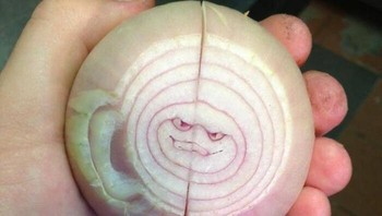 Ada muka di tengah bawang. Foto: Boredpanda