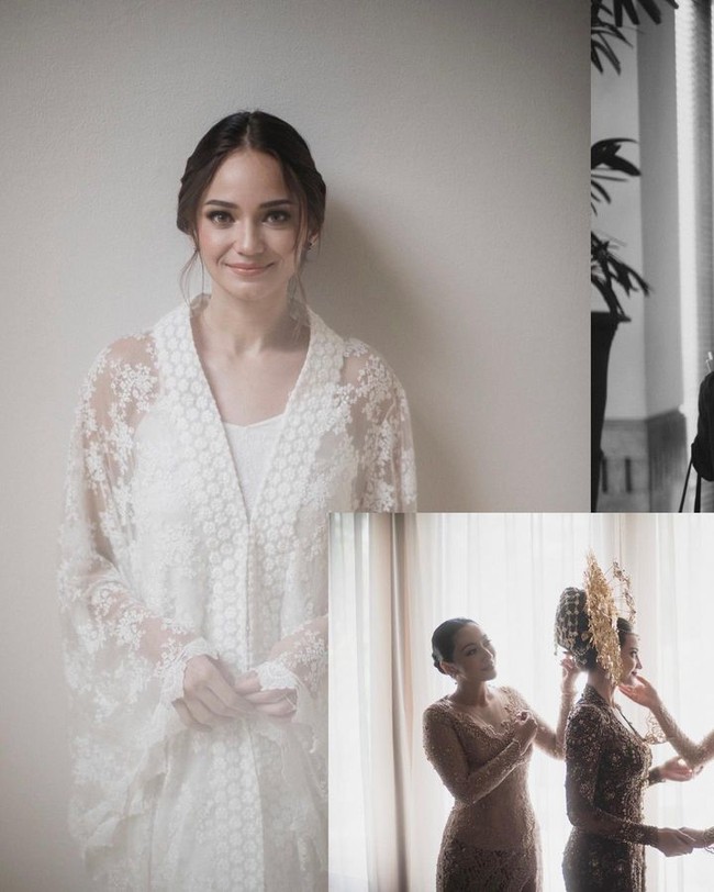 Begini potretnya sebelum dan sesudah didandani saat akad nikah. Foto: Instagram