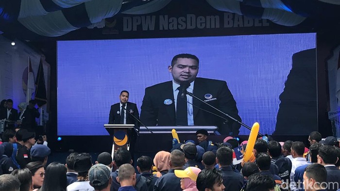 Prananda Surya Paloh di DPW NasDem Bangka Belitung.