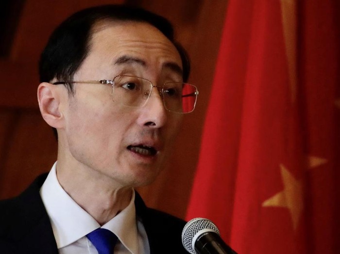 Chinas Vice Foreign Minister Sun Weidong speaks during the Bilateral Consultations Mechanism (BCM) on the South China Sea in Manila, Philippines, March 24, 2023. Francis Malasig/POOL via REUTERS