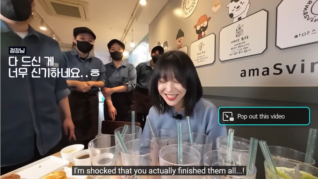 YouTuber Tzuyang minum 7 liter boba